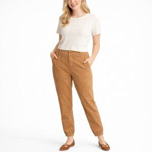Banana Republic Size 2 Womens Corduroy Jogger Pants Size 2 Camel Brown